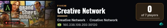 Creative Network live status badge