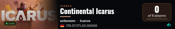 Continental Icarus live status badge
