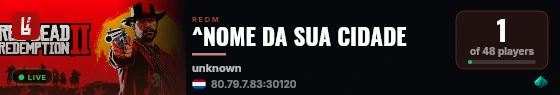 ^NOME DA SUA CIDADE live status badge