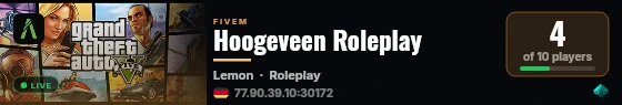 Hoogeveen Roleplay live status badge