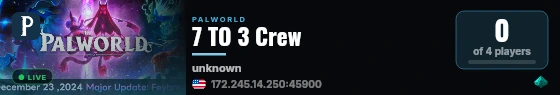 7 TO 3 Crew live status badge