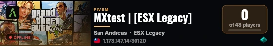MXtest | [ESX Legacy] live status badge