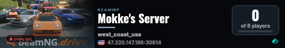 Mokke's Server live status badge