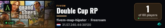 Double Cup RP live status badge