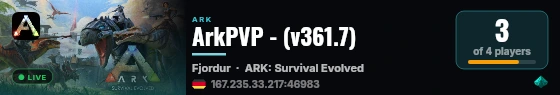 ArkPVP - (v361.7) live status badge
