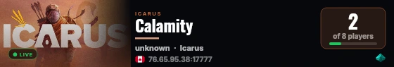 Calamity live status badge