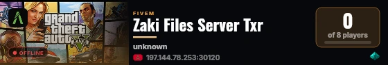 Zaki Files Server Txr live status badge