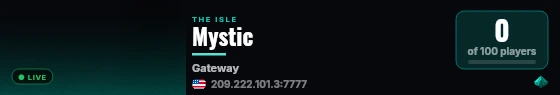 An XGaming server live status badge