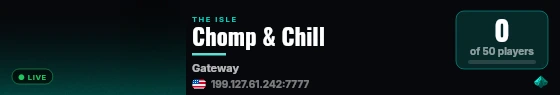 Chomp & Chill live status badge