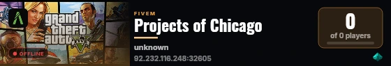 Projects of Chicago live status badge