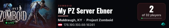 My PZ Server Ebner live status badge