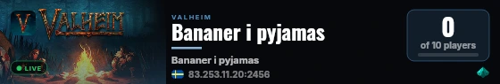 Bananer i pyjamas live status badge