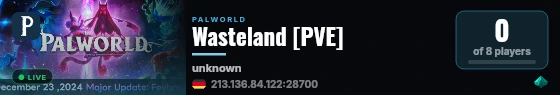 Wasteland [PVE] live status badge