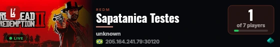 Sapatanica Testes live status badge
