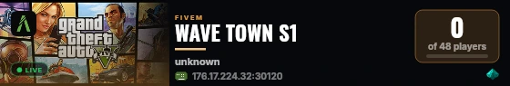 WAVE TOWN S1 live status badge