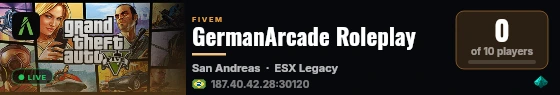 GermanArcade Roleplay live status badge