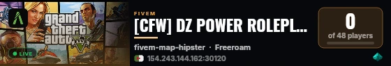[CFW] DZ POWER ROLEPLAY live status badge