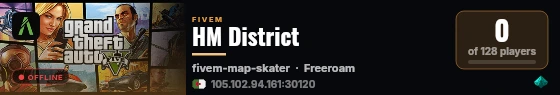 HM District live status badge
