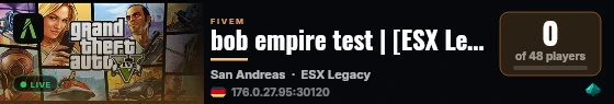 bob empire test | [ESX Legacy] live status badge