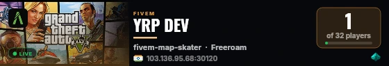 YRP DEV live status badge