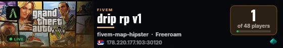 drip rp v1 live status badge
