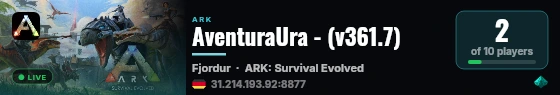 AventuraUra - (v361.7) live status badge