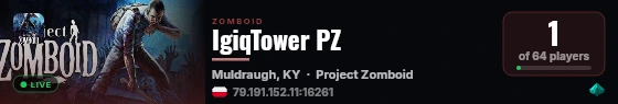 IgiqTower PZ live status badge