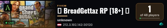 ✨ BreadGettaz RP [18+] ✨ live status badge