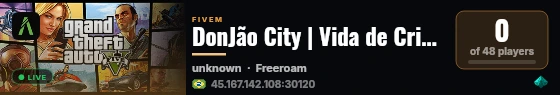 DonJão City | Vida de Crime live status badge