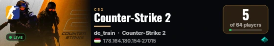 Counter-Strike 2 live status badge