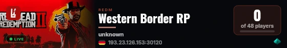 Western Border RP live status badge