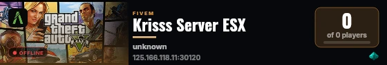 Krisss Server ESX live status badge
