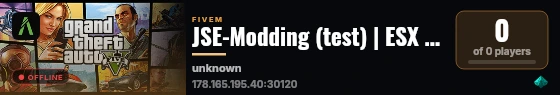 JSE-Modding (test) | ESX Legacy Server live status badge