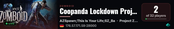 Coopanda Lockdown Project Zomboid GER live status badge