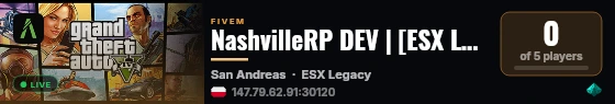 NashvilleRP DEV | [ESX Legacy] live status badge