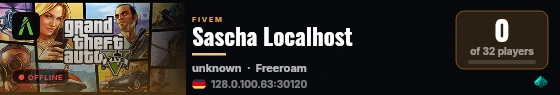 Sascha Localhost live status badge