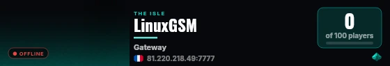 LinuxGSM live status badge