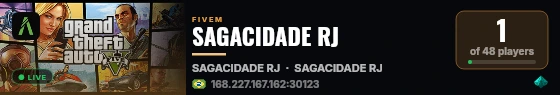 SAGACIDADE RJ live status badge