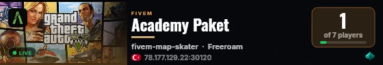 Academy Paket live status badge