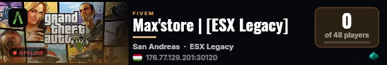 Max'store | [ESX Legacy] live status badge