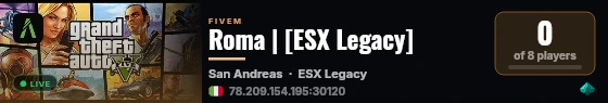Roma | [ESX Legacy] live status badge