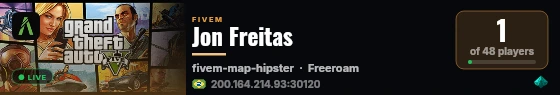 Jon Freitas live status badge