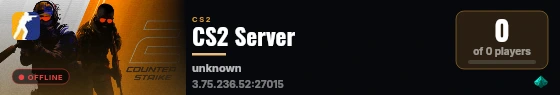 CS2 Server live status badge