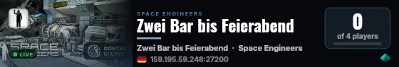 Zwei Bar bis Feierabend live status badge