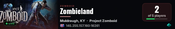 Zombieland live status badge
