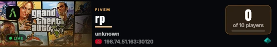rp live status badge