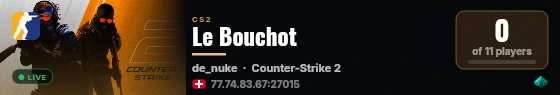 Le Bouchot live status badge