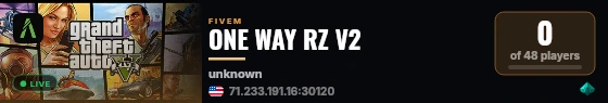 ONE WAY RZ V2  live status badge