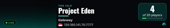 Project Eden live status badge