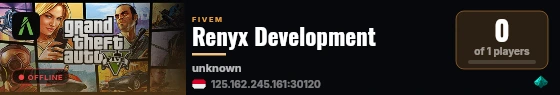Renyx Development live status badge